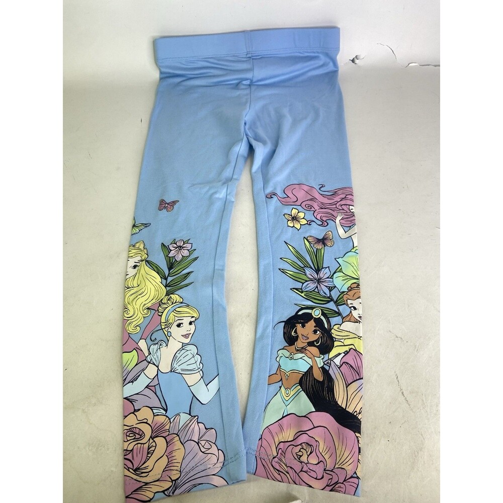 Disney Princess Belle Cinderella Ariel Ankle Pull On Leggings Pants Girls Size 7